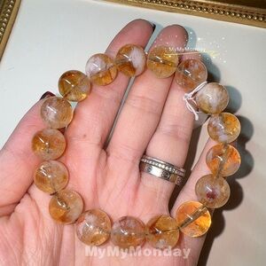 Citrine Pyramid Bracelet 12mm